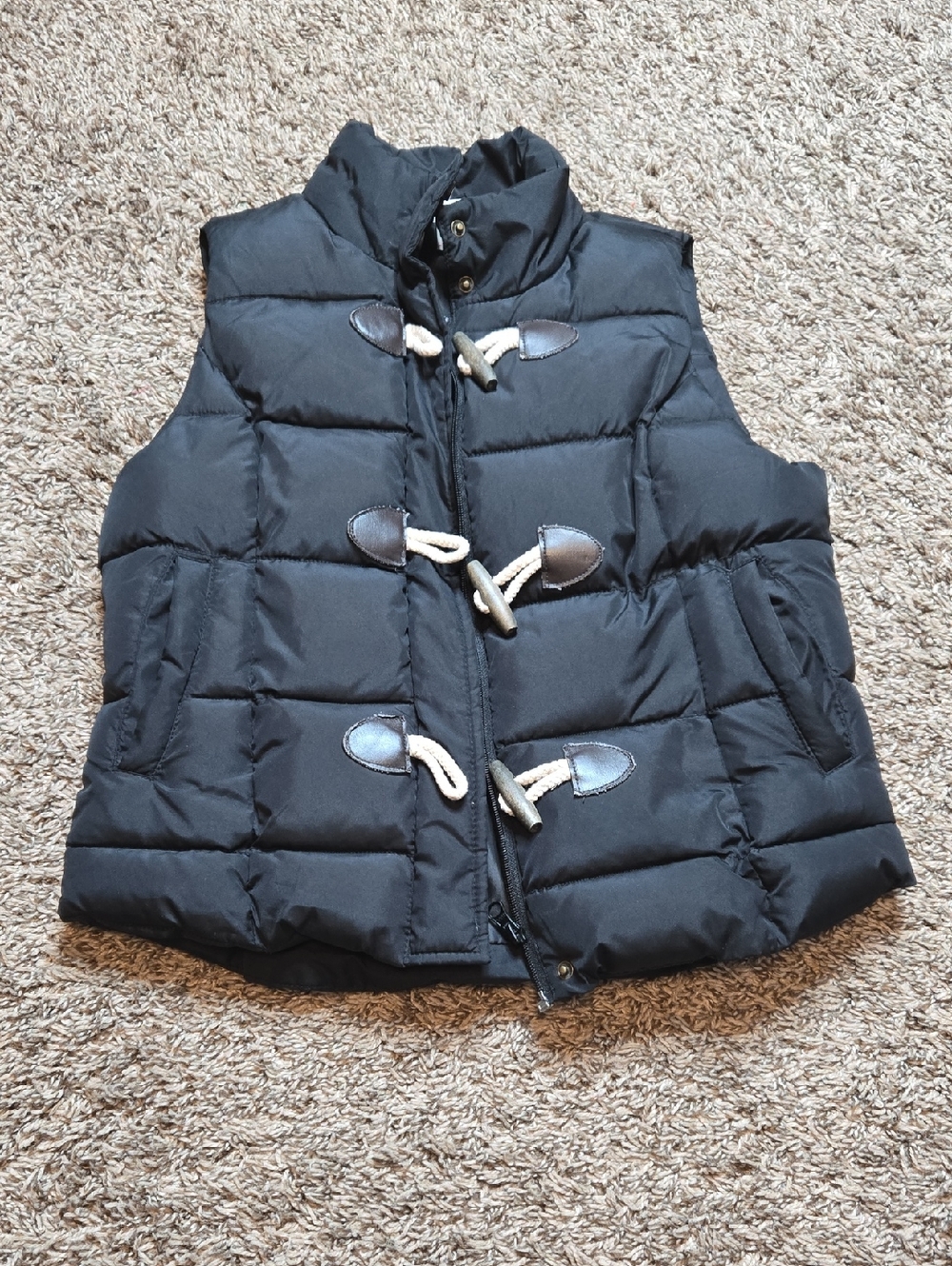 Arizona Jean Company Small Black Puffer Vest Top